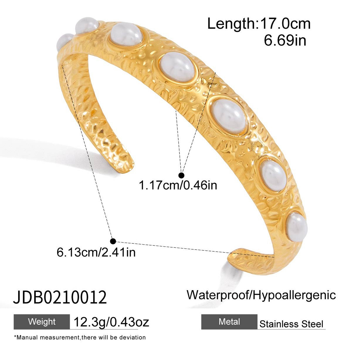 Pearly open bangle