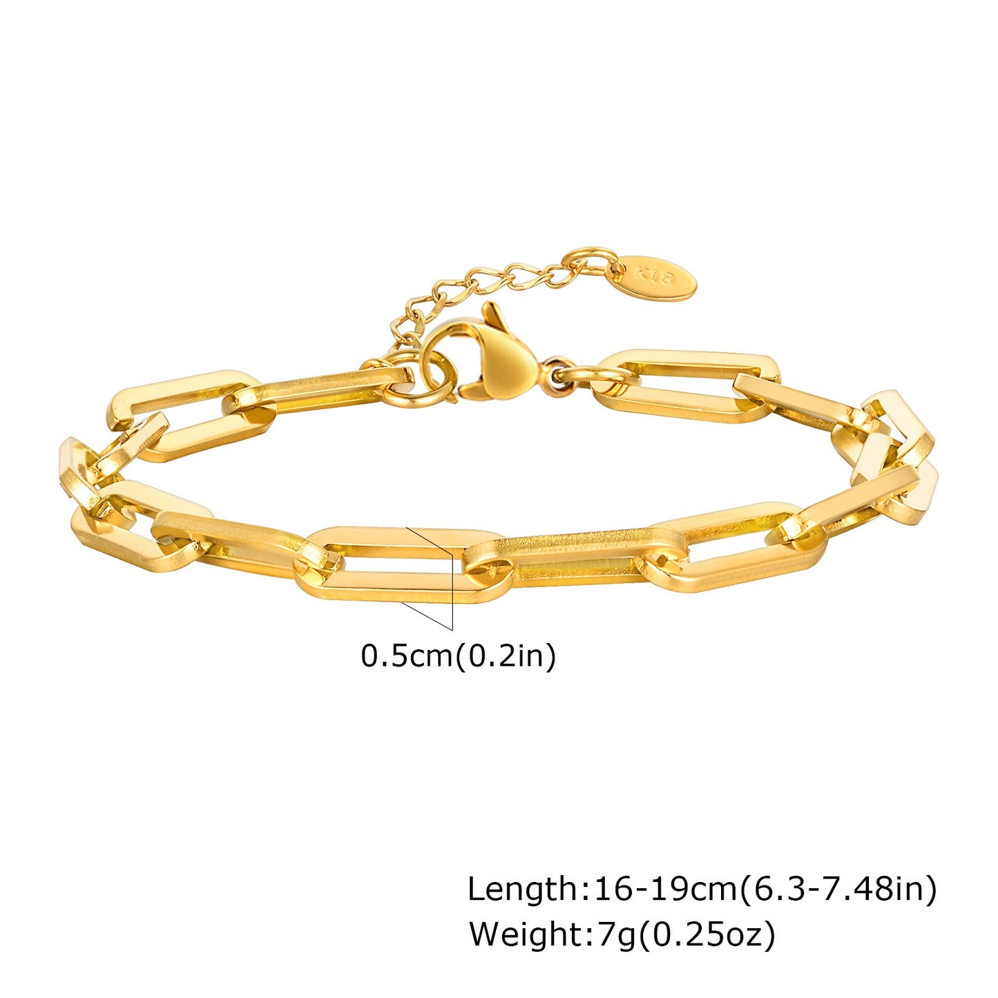 Dainty plain chain bracelets