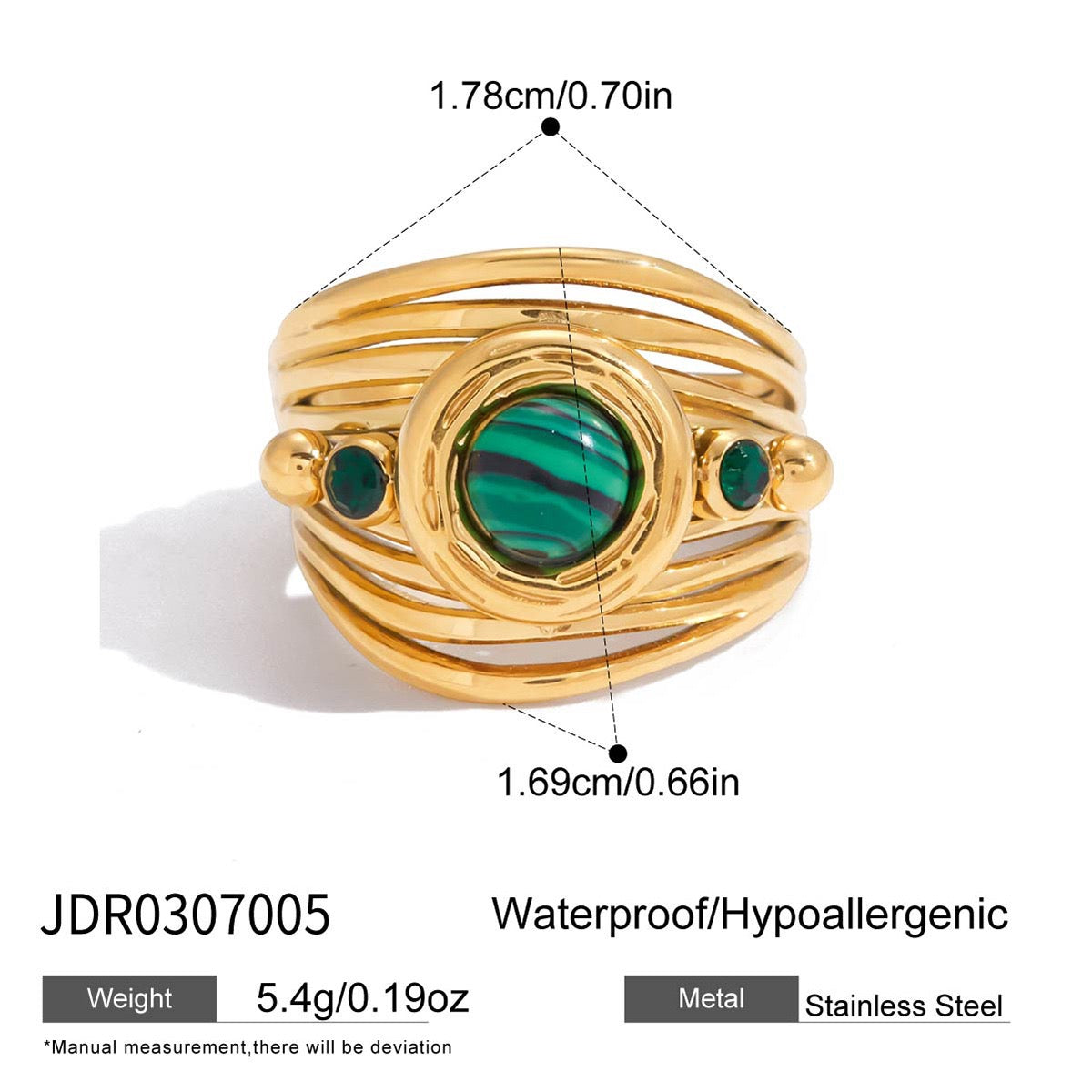 Green band ring
