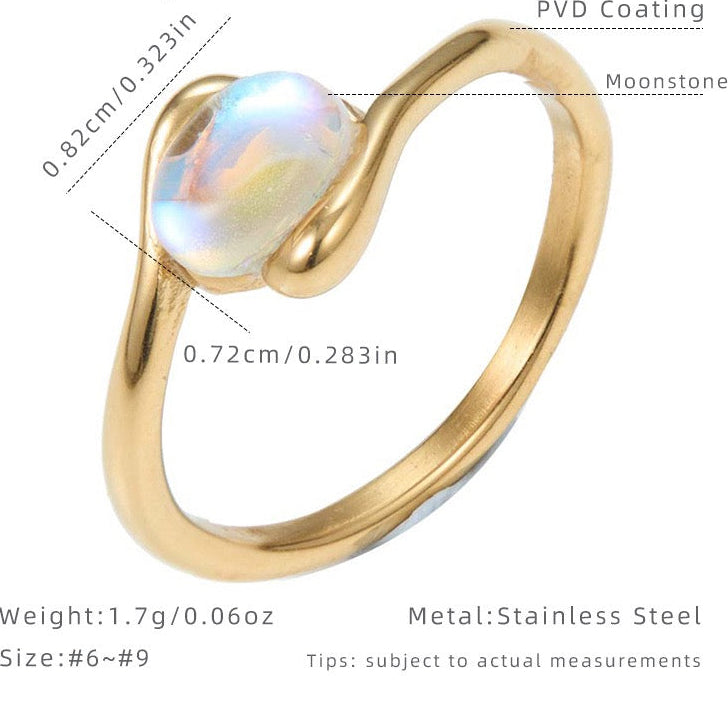 Alxie Moon stone rings