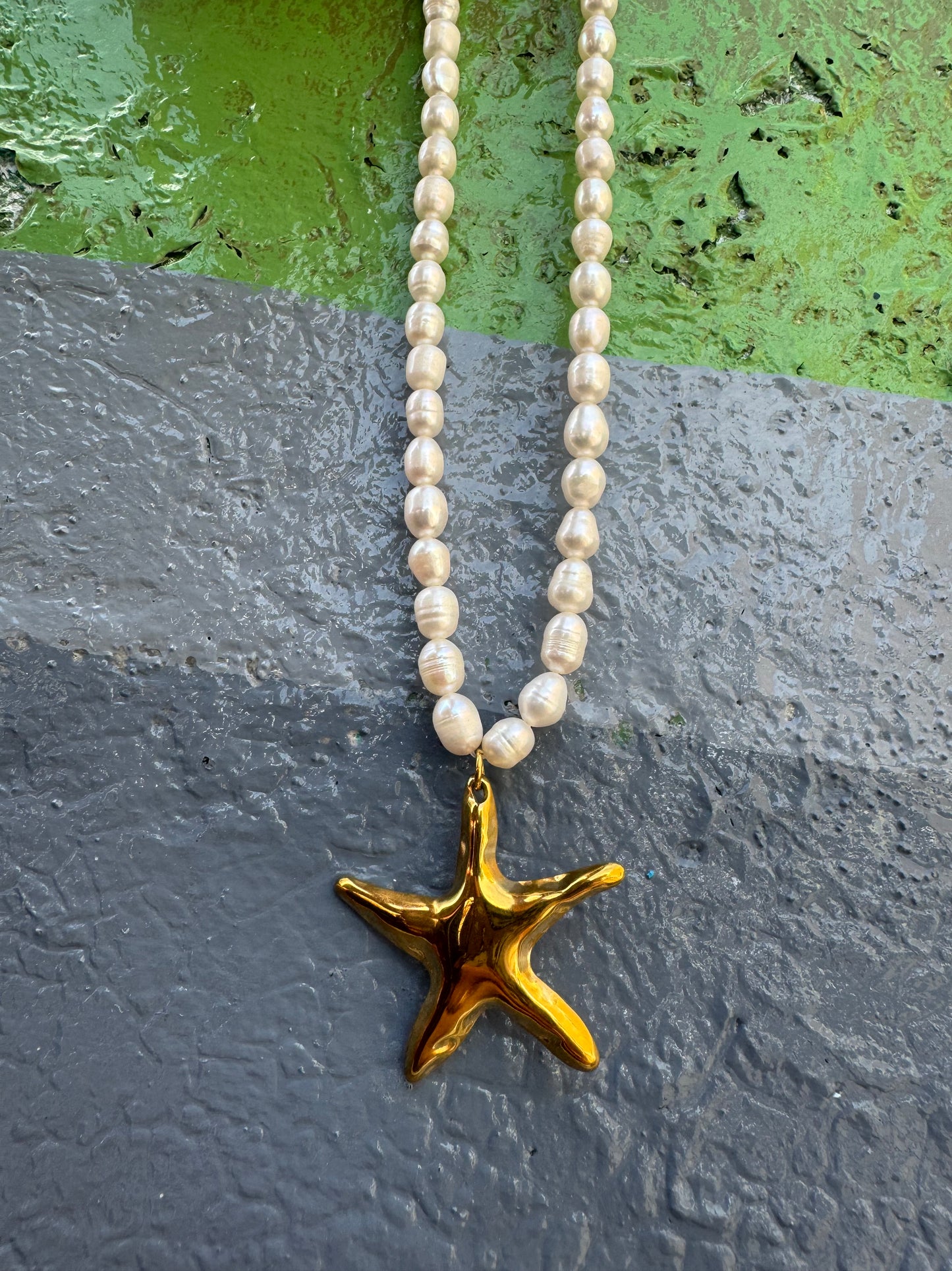 Lykke Freshwater pearl charm necklace
