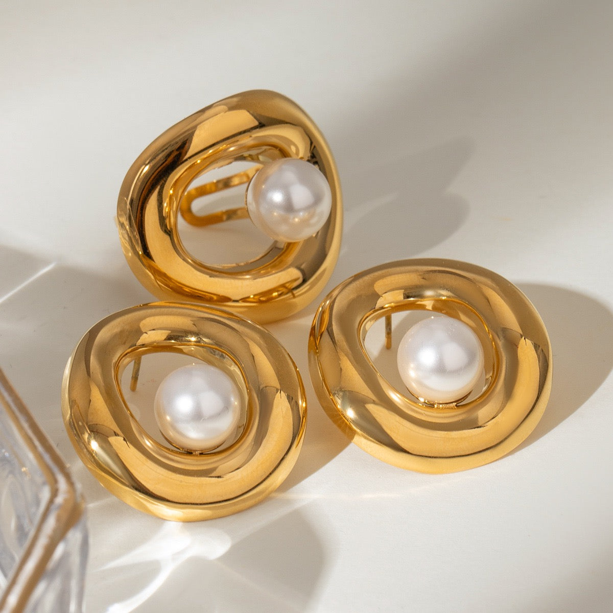 Square stone earrings