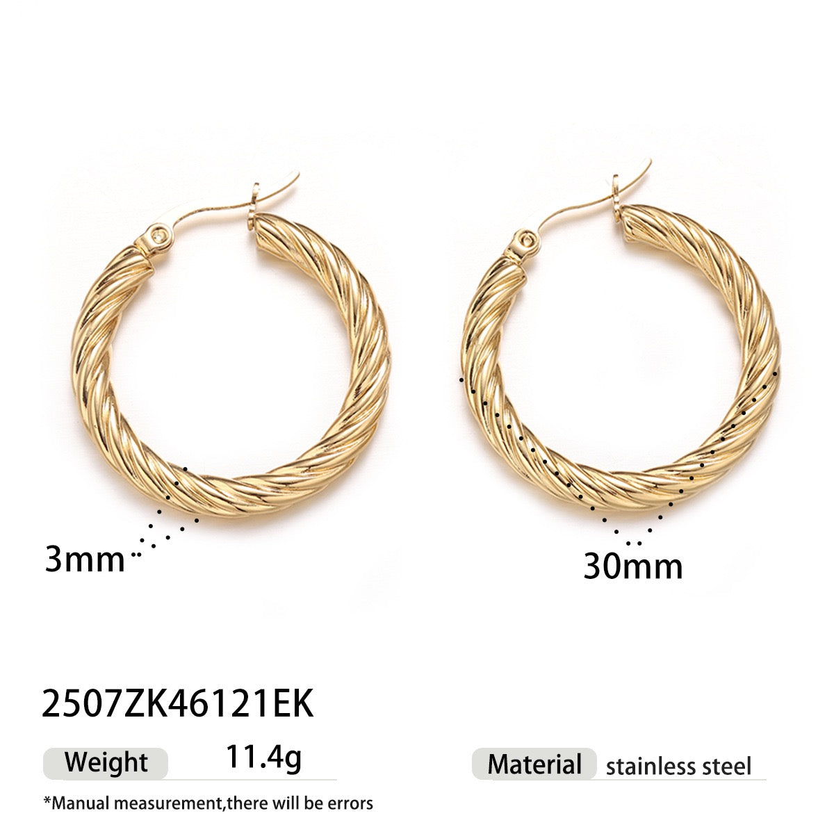 Swiftly twist hoop earrings