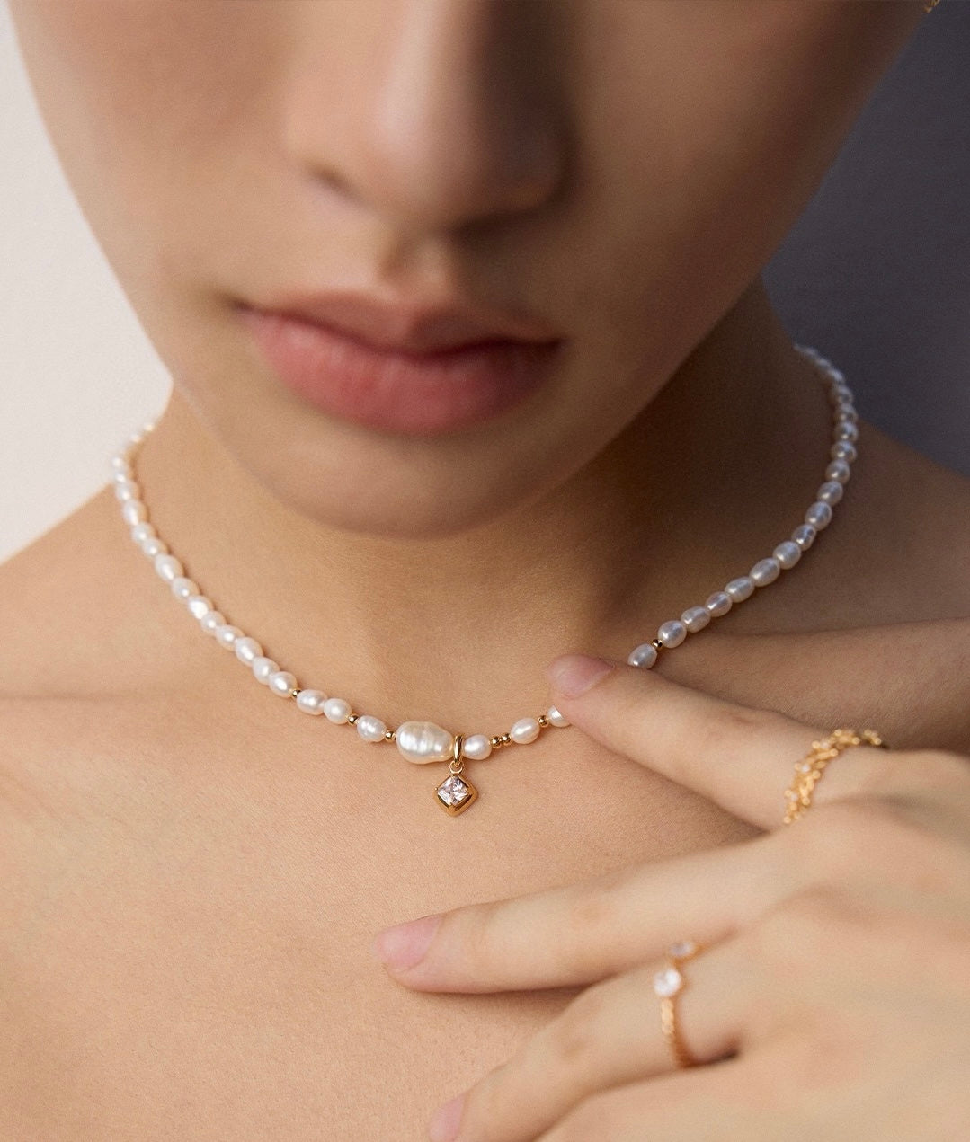 Little star pearl necklace