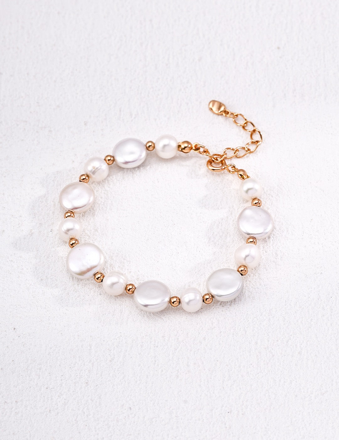 Jeju Flat baroque Pearl bracelet