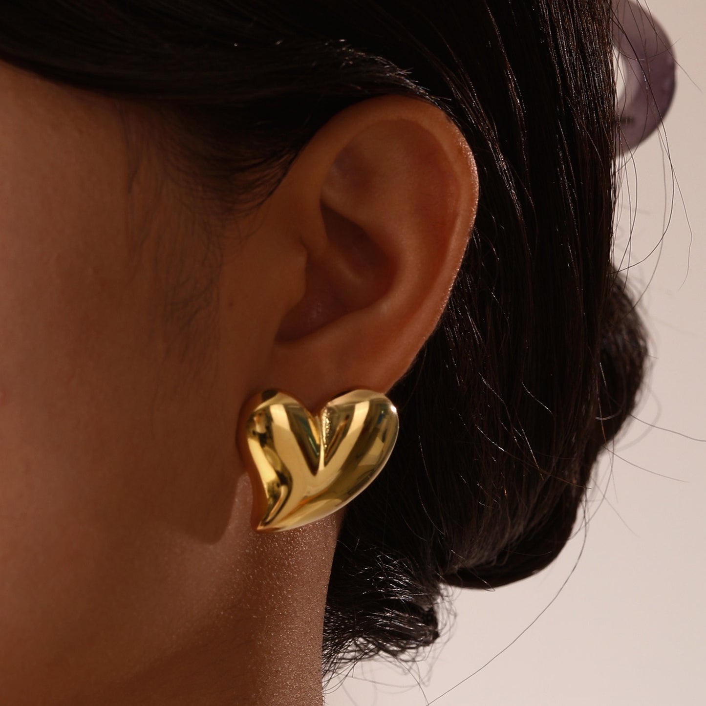 Titanic heart earrings