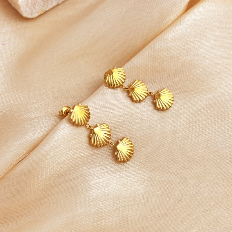 Three shell earrings