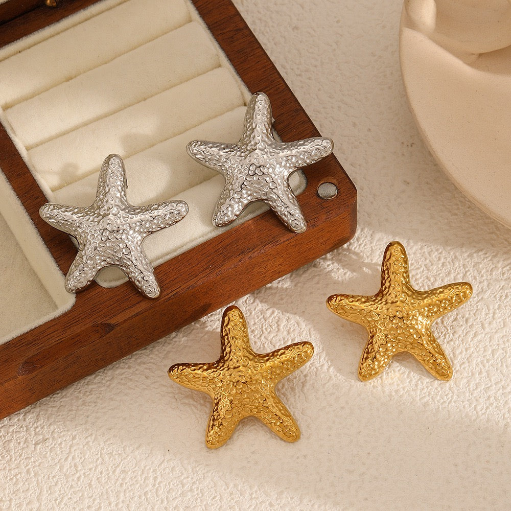 Beach starfish earrings