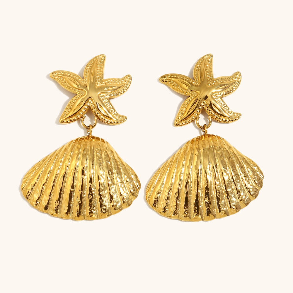 Starfish shell Alen earrings