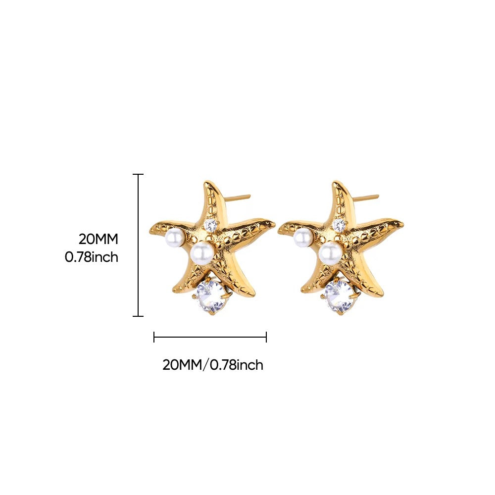 Dainty Hisense starfish studs
