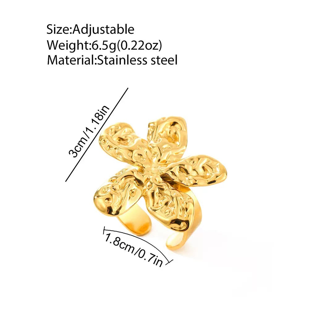 Hattie Flower statement ring