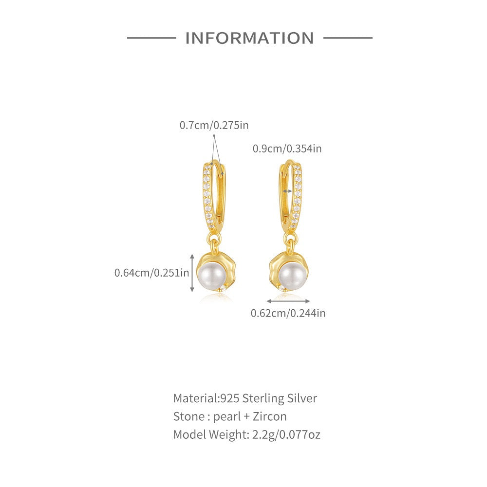 Dainty sterling silver hoops