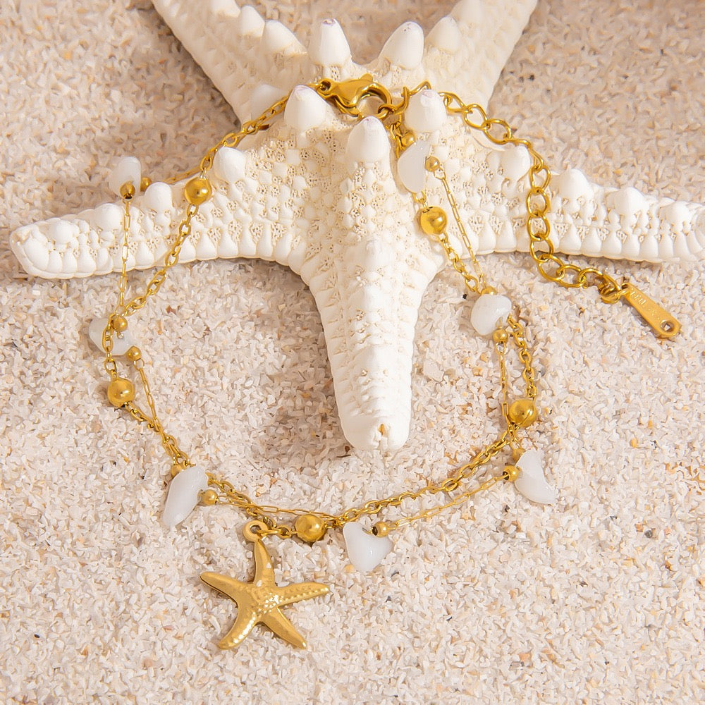 Layer starfish bracelet