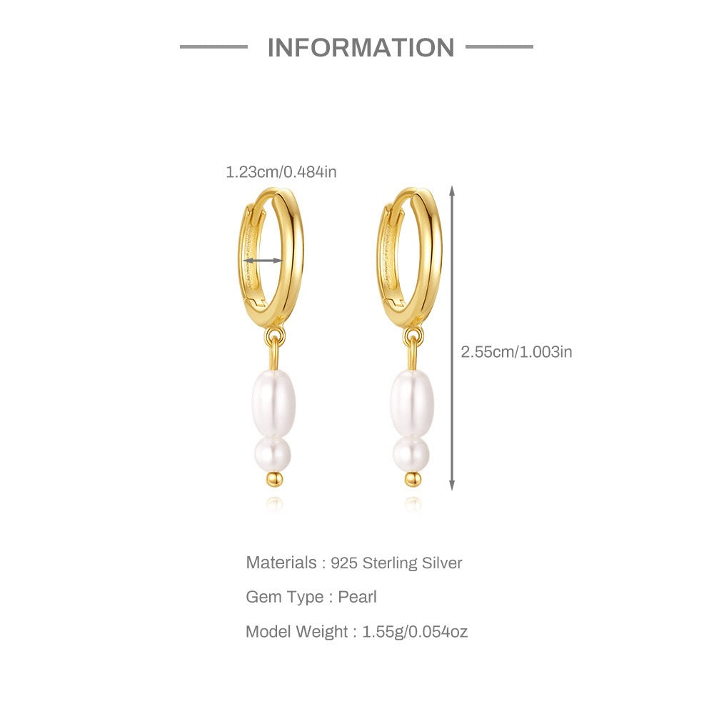 Sterling silver dainty hoops