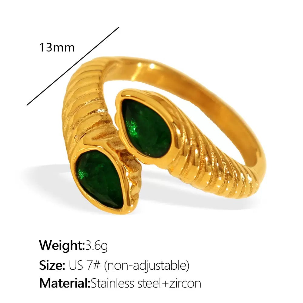 Cresia Cross stone rings