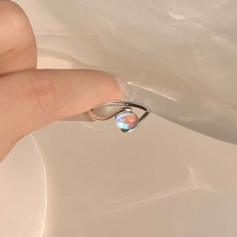 Alxie Moon stone sterling silver ring