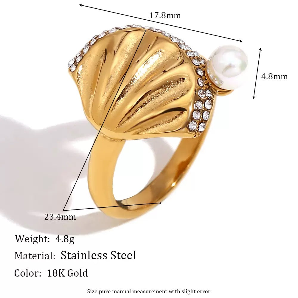 Iran Golden shell ring