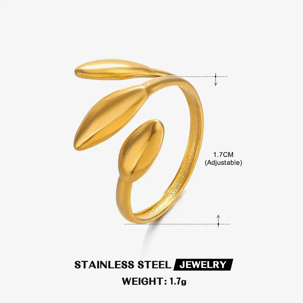 Olive leaf rings