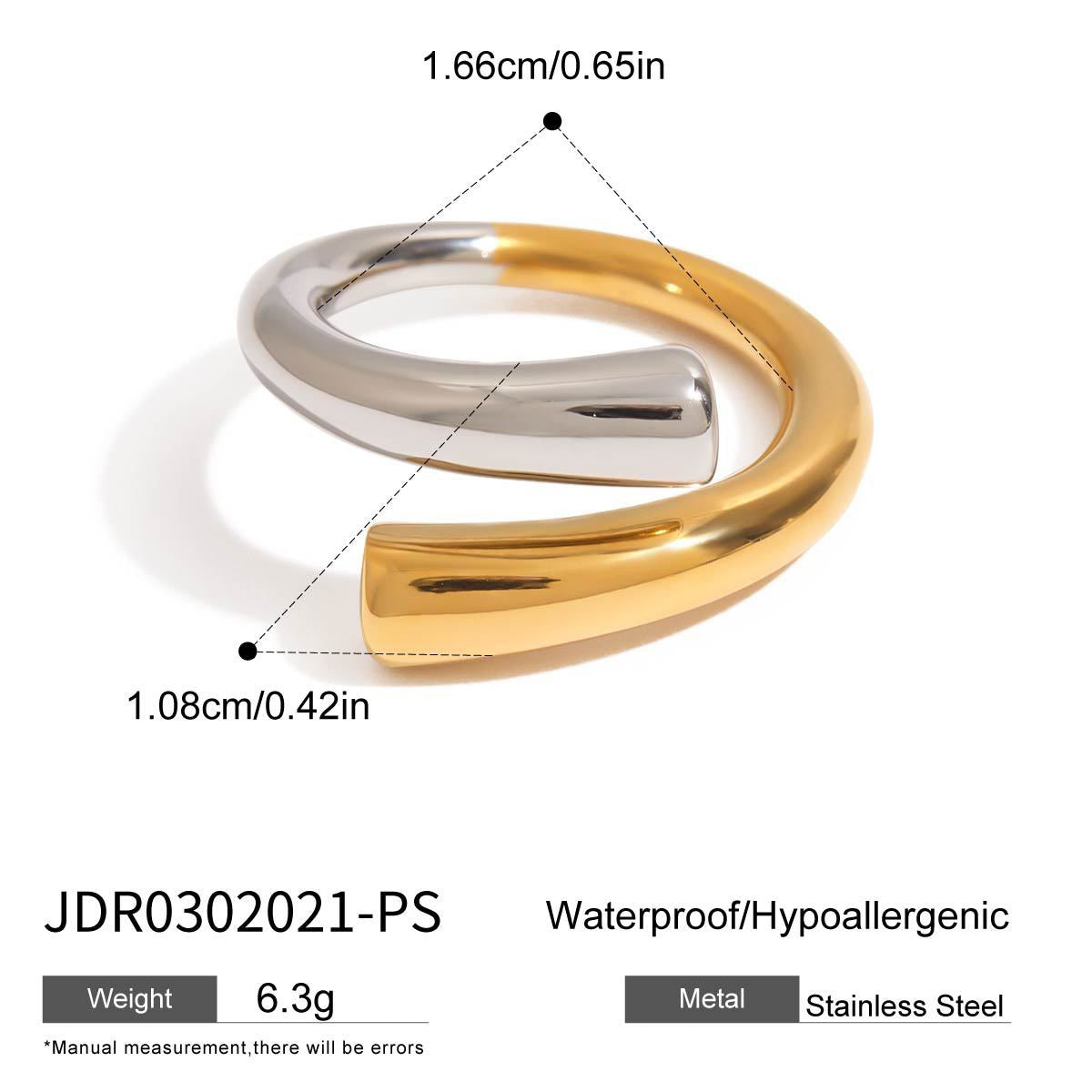 Gold or silver twist ring