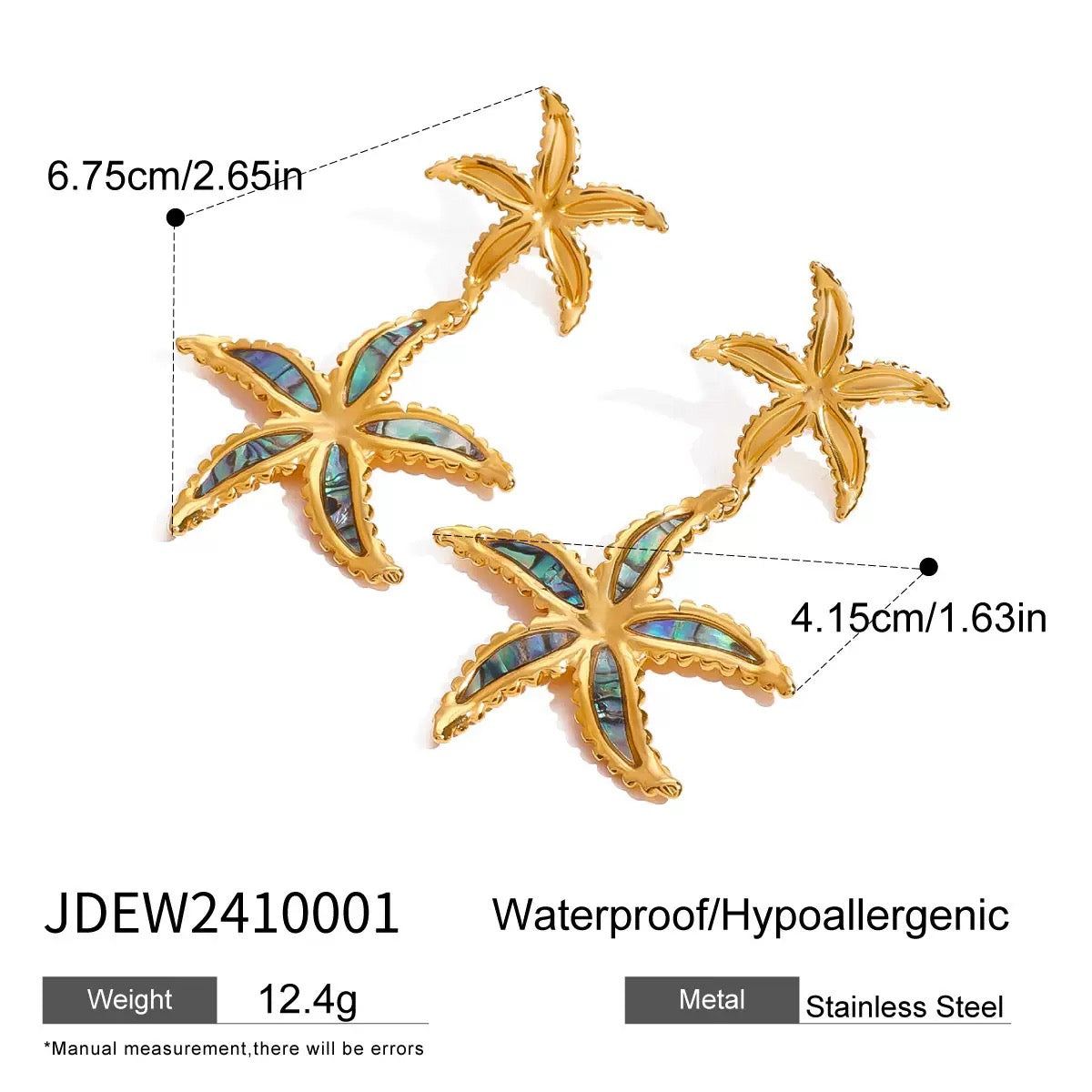 Abigail Bright dream starfish earrings