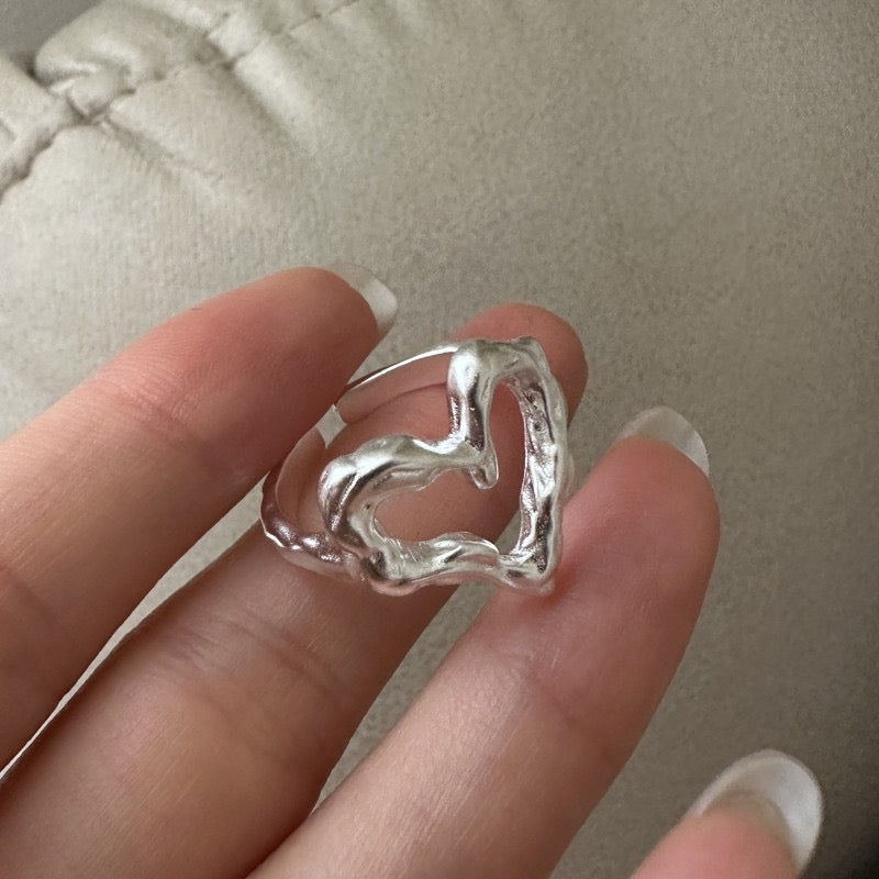 Sterling silver heart ring