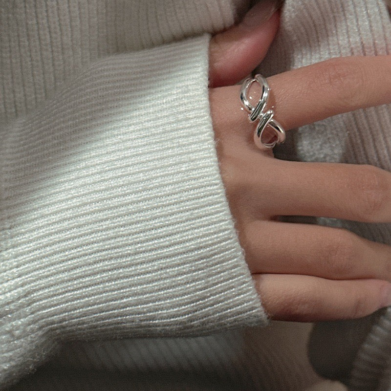 Knots sterling silver ring