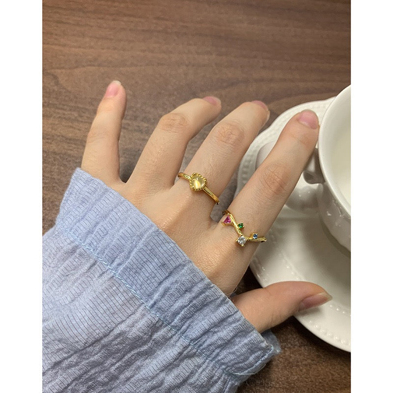 Crown sterling silver ring