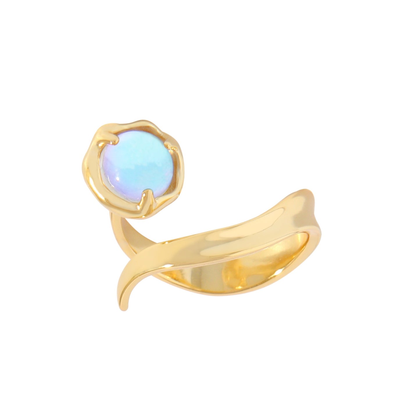 Moonstone silver ring