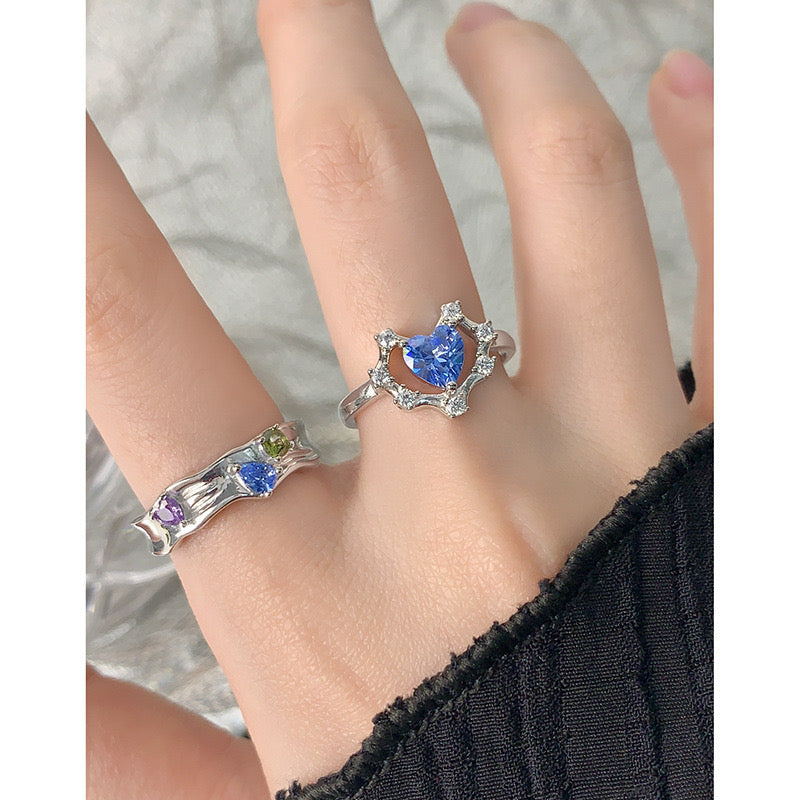 Berman Blue eye rings