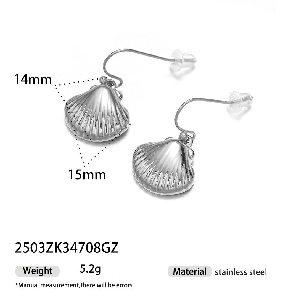 Dangling shell earrings