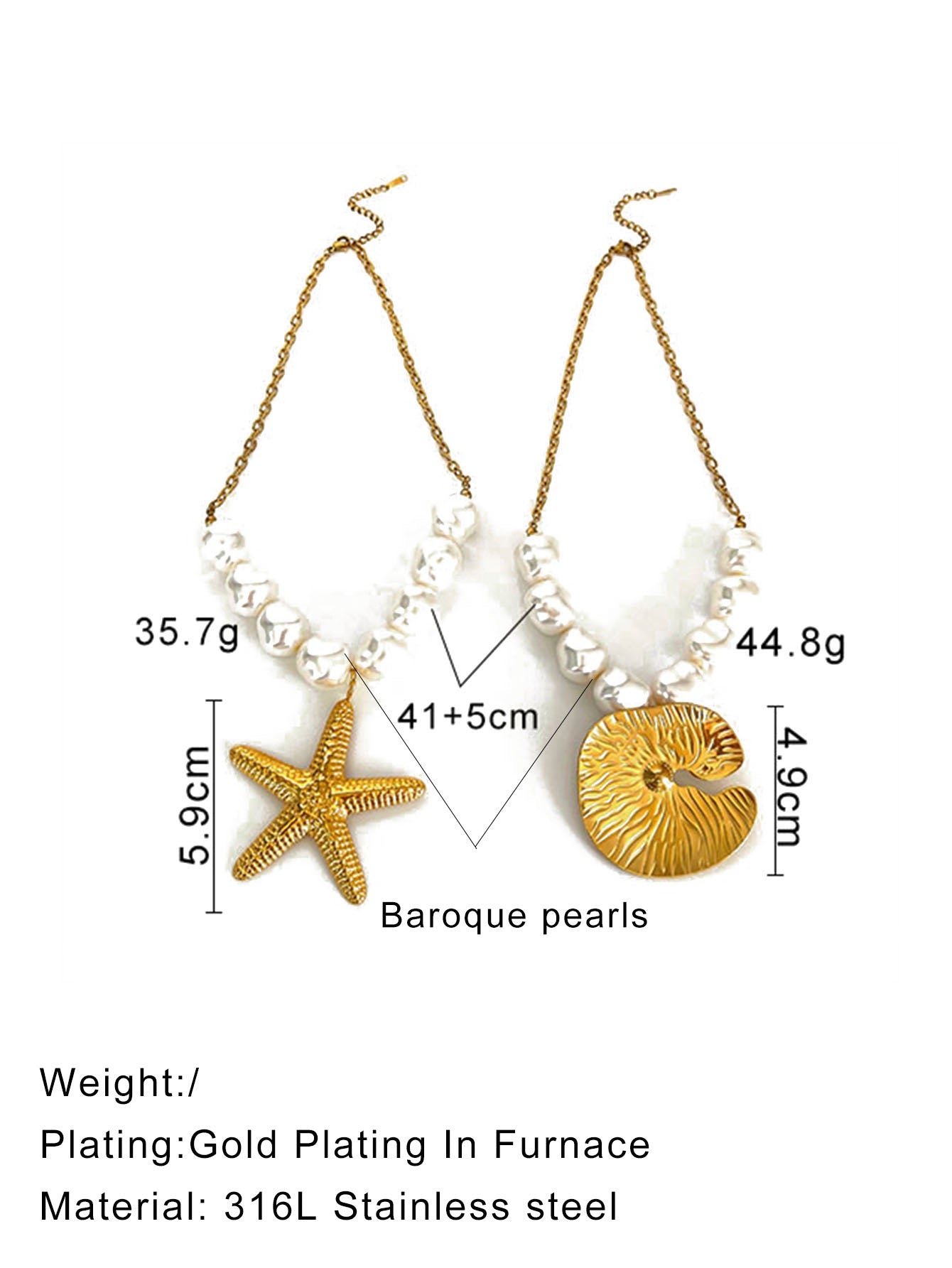 Big statement starfish necklace