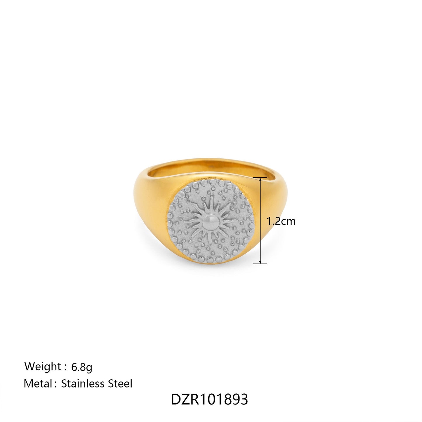 Two tones statement rings