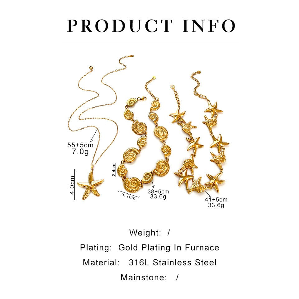 Shell starfish stacking set