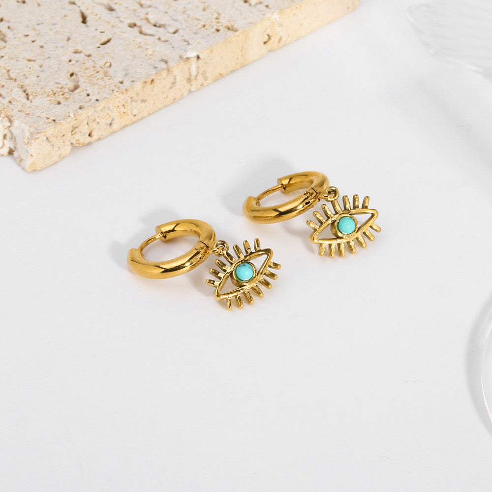 Leila Evil eye earrings