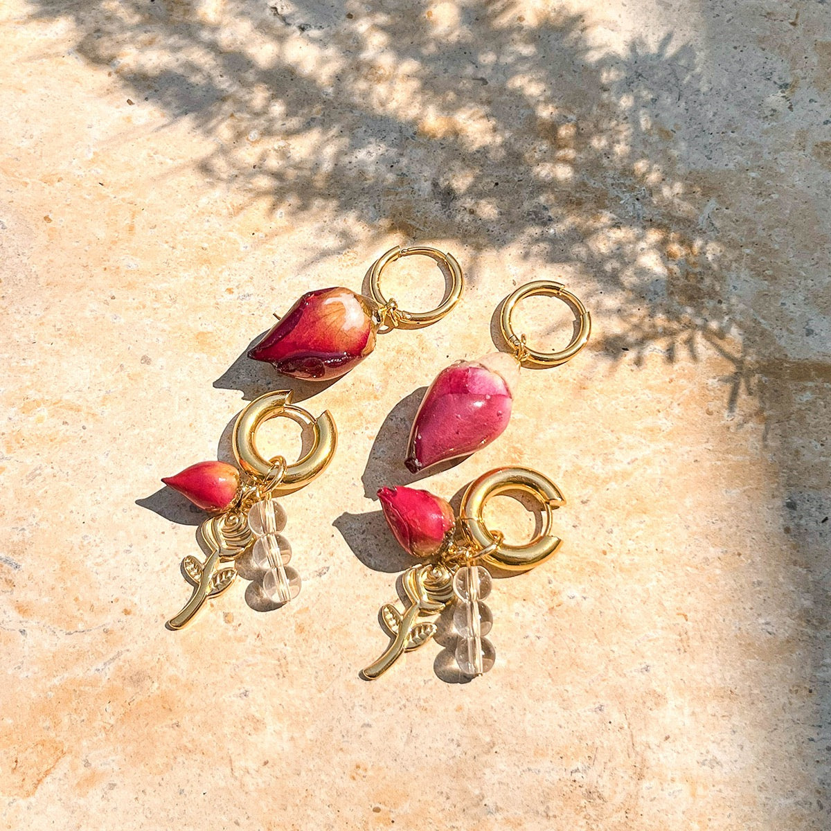 Red Rose earrings
