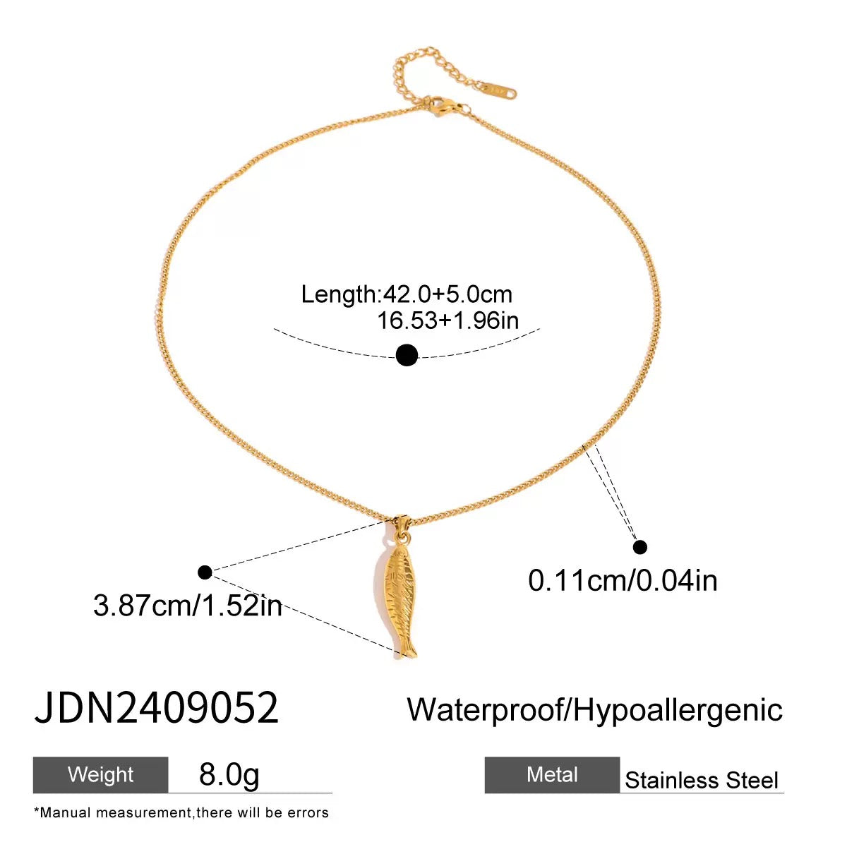 Fish pendant necklace