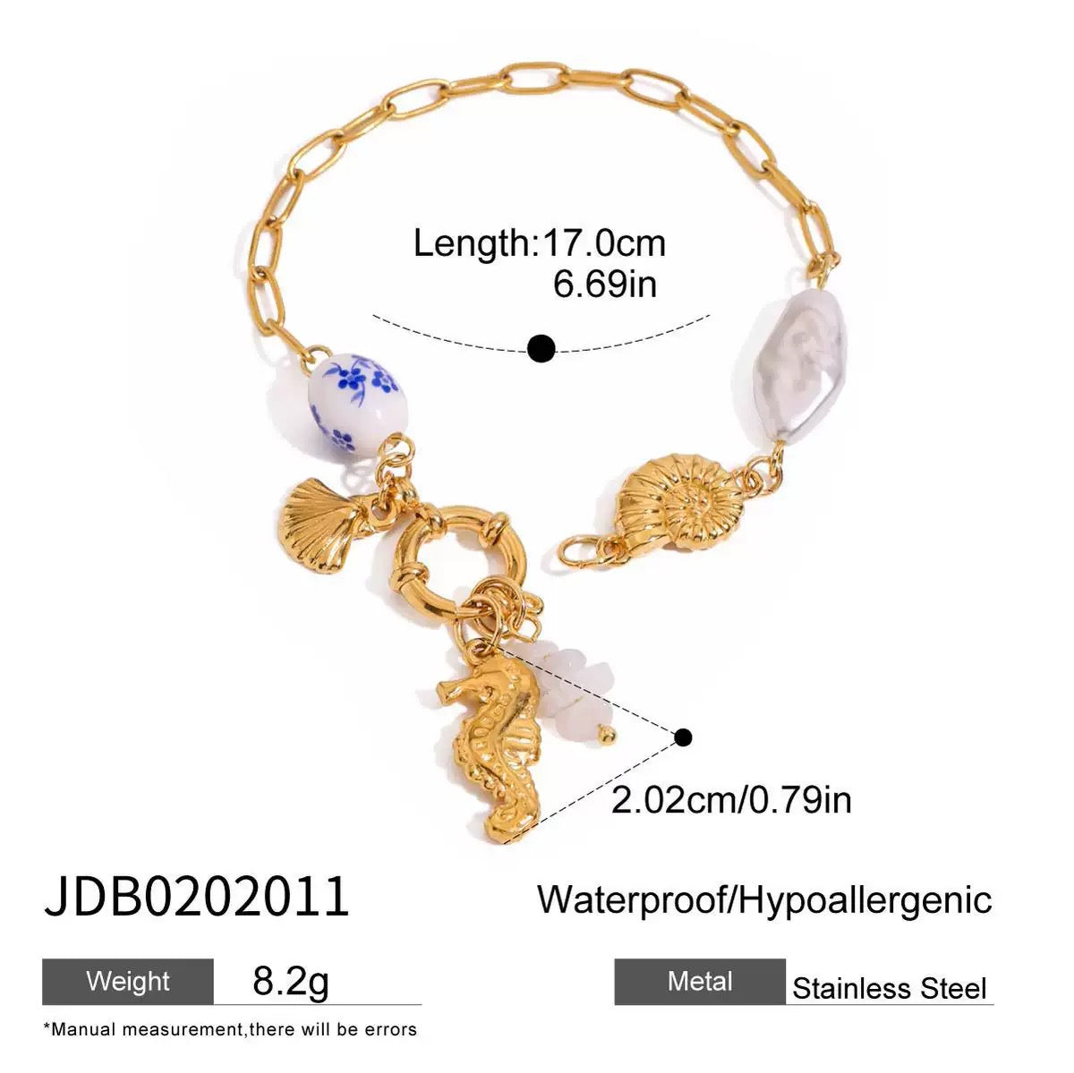 Blue ocean charms set