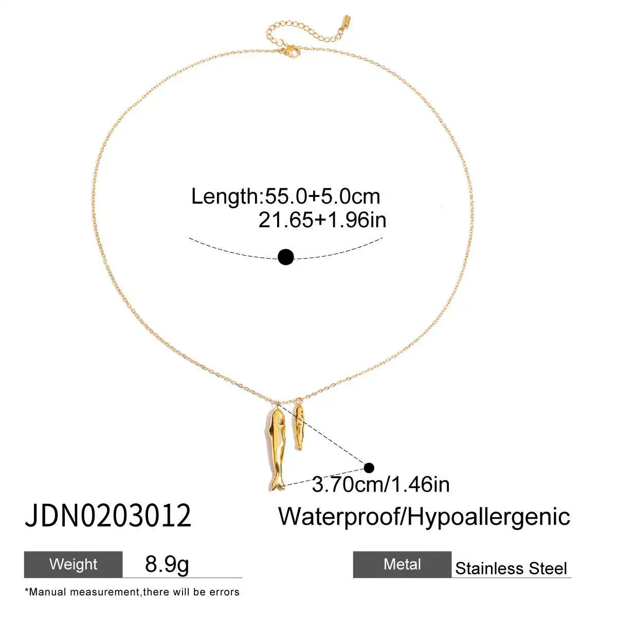 Double fish necklace