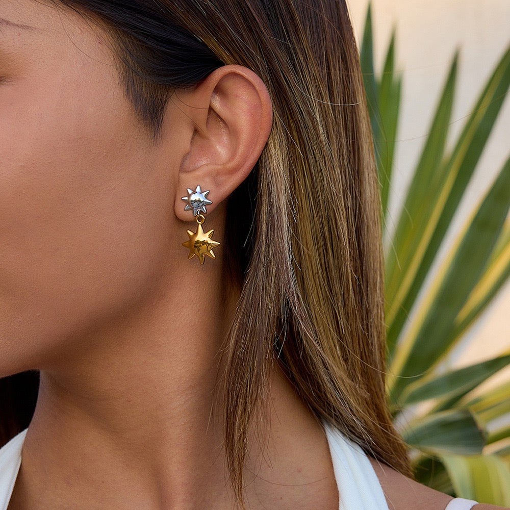 Two suns earrings