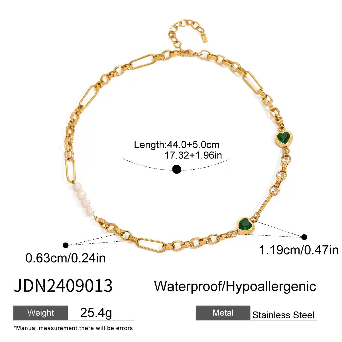 Green heart chain set