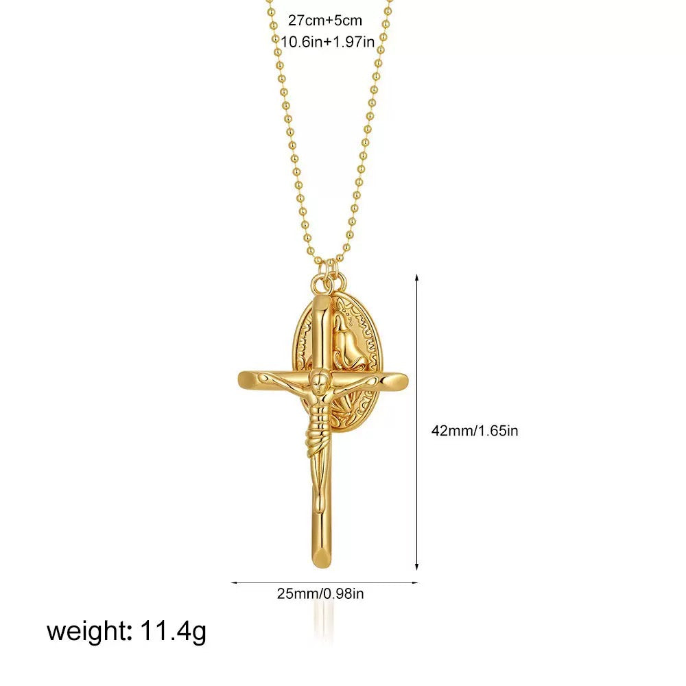 Cross Mary necklace