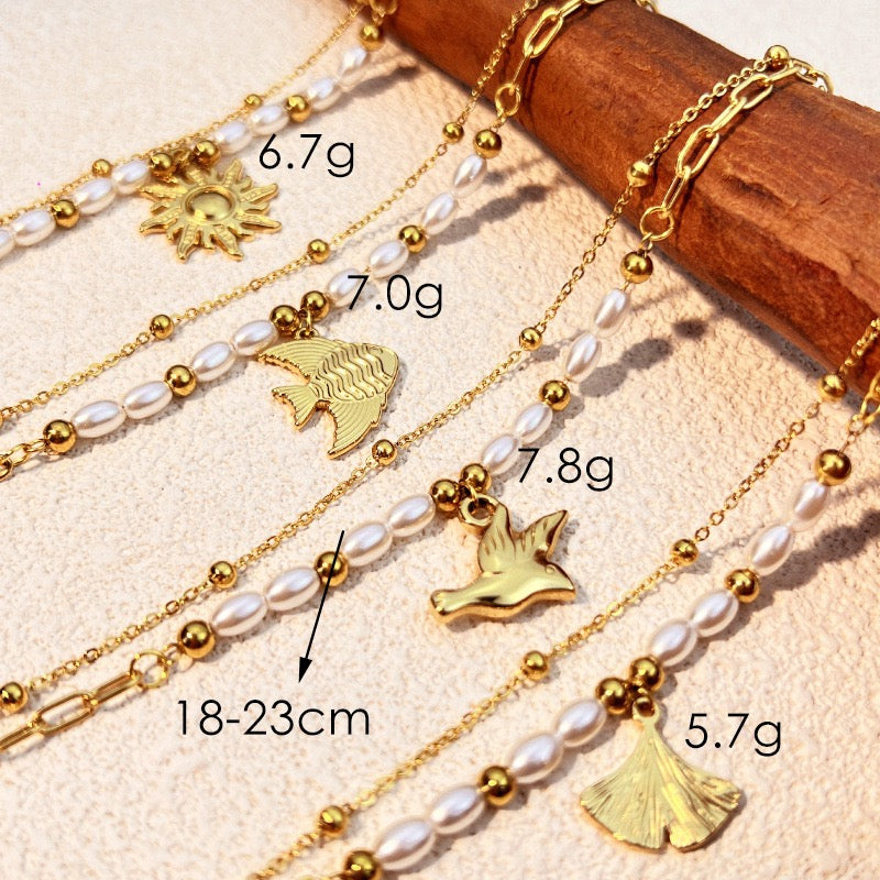 Layer sun charm bracelets