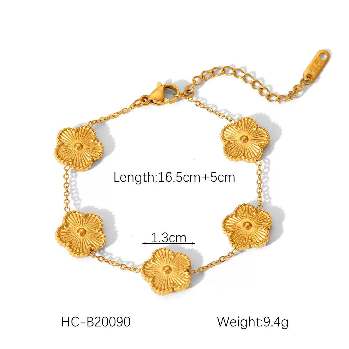 Golden flower bracelet