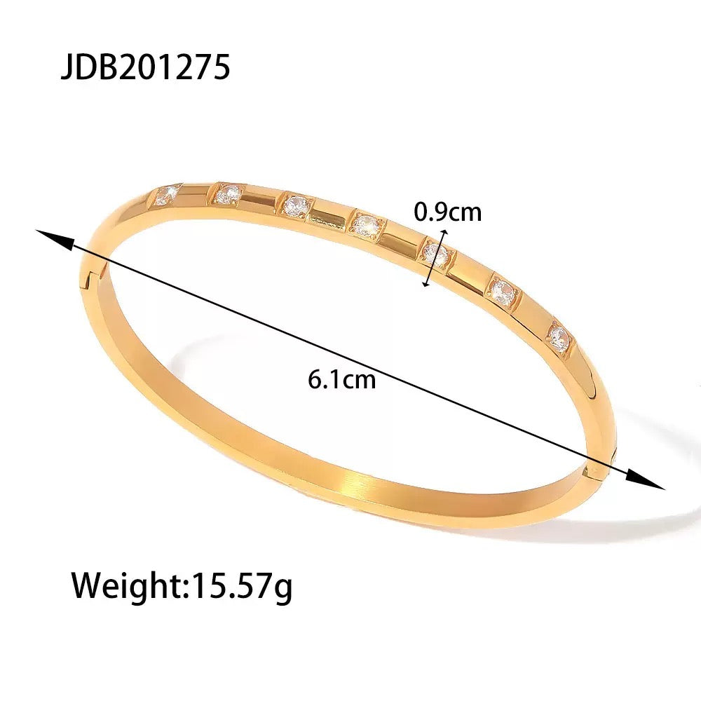 Zircon classic hoop bangle