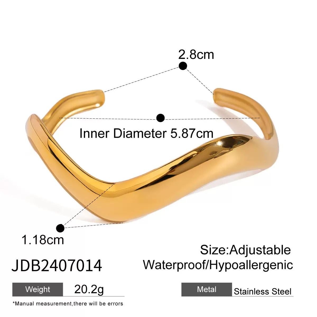 Happy Big wave bangle