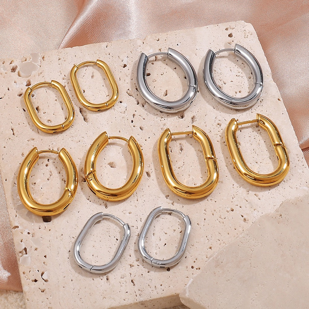 Boron hoops earrings