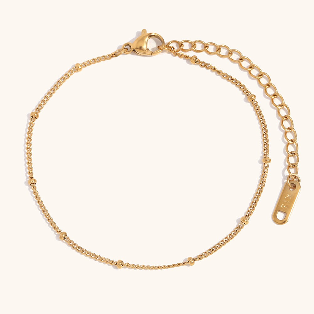 Dainty golden chain bracelets