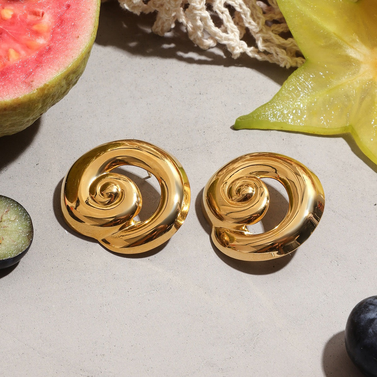 Vintage swirl earrings