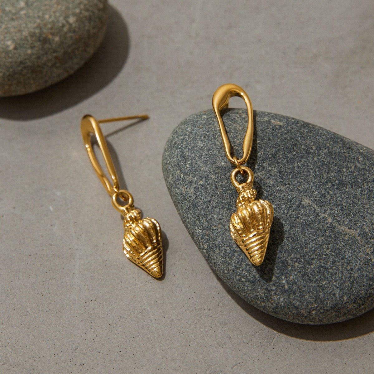 Sea snail earrings