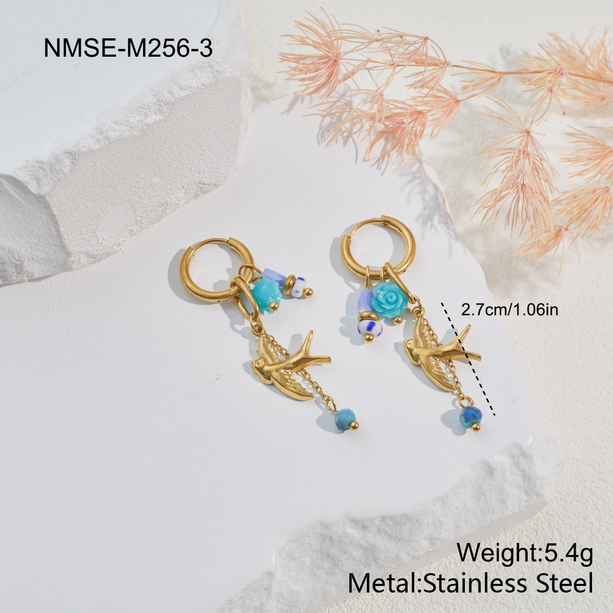 Little ocean charm hoops